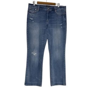 Lucky Brand Womens Easy Rider Bootcut Jeans Size 16 Mid Rise Rodeo Cowgirl Blue